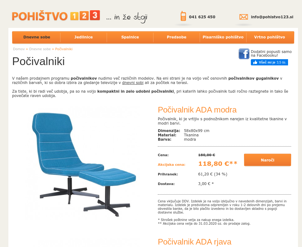 enostavnost in preglednost spletne trgovine
